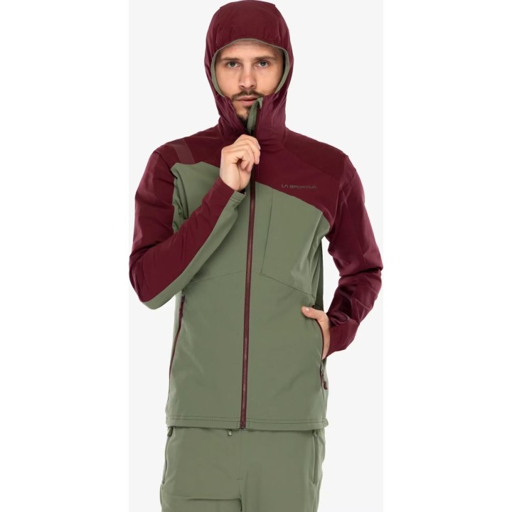 Chaqueta Softshell Aequilibrium Speed de La Sportiva, color Cypress/Redwood, talla M