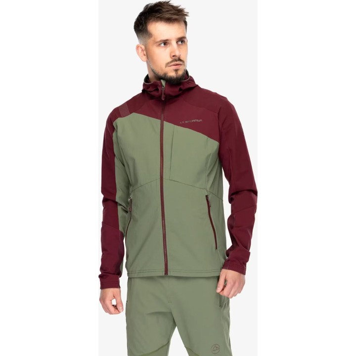 Chaqueta Softshell Aequilibrium Speed de La Sportiva, color Cypress/Redwood, talla M