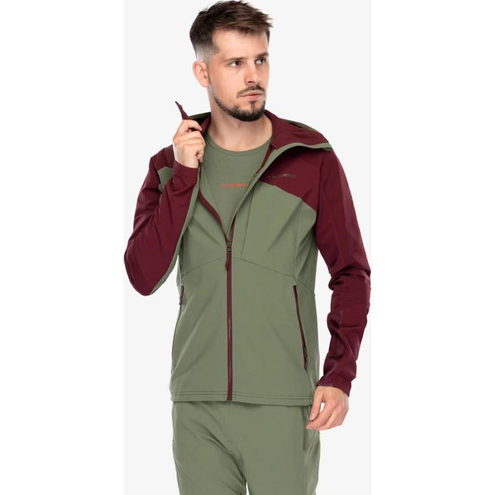 Chaqueta Softshell Aequilibrium Speed de La Sportiva, color Cypress/Redwood, talla M