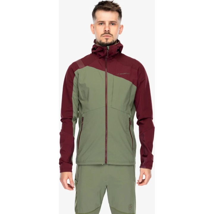 Chaqueta Softshell Aequilibrium Speed de La Sportiva, color Cypress/Redwood, talla M