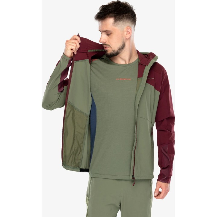Chaqueta Softshell Aequilibrium Speed de La Sportiva, color Cypress/Redwood, talla M