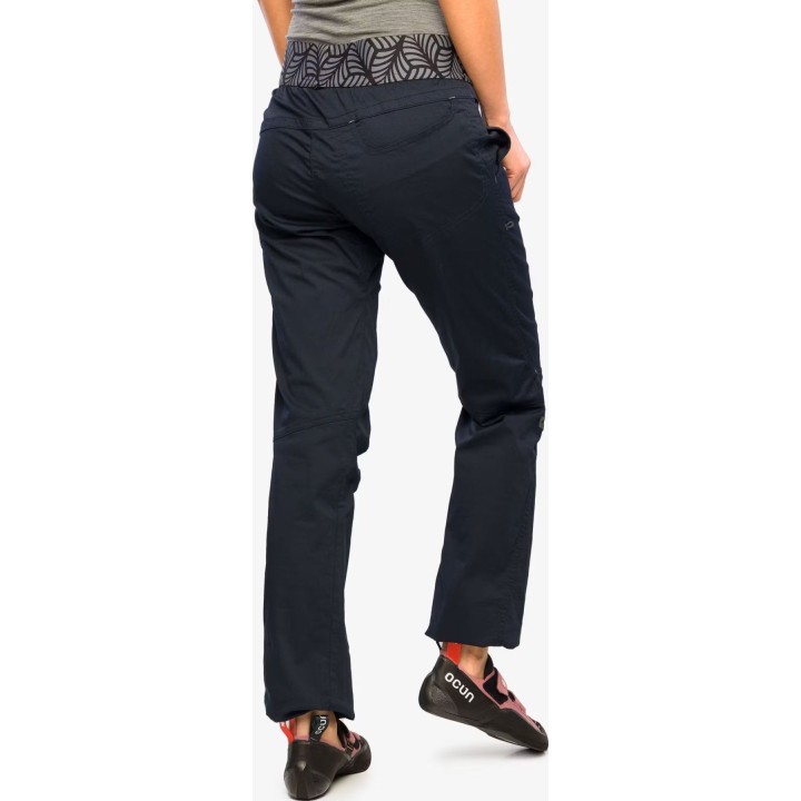 Pantalones de escalada orgánicos Ocun Pantera para mujer, color antracita/azul marino oscuro, talla XS