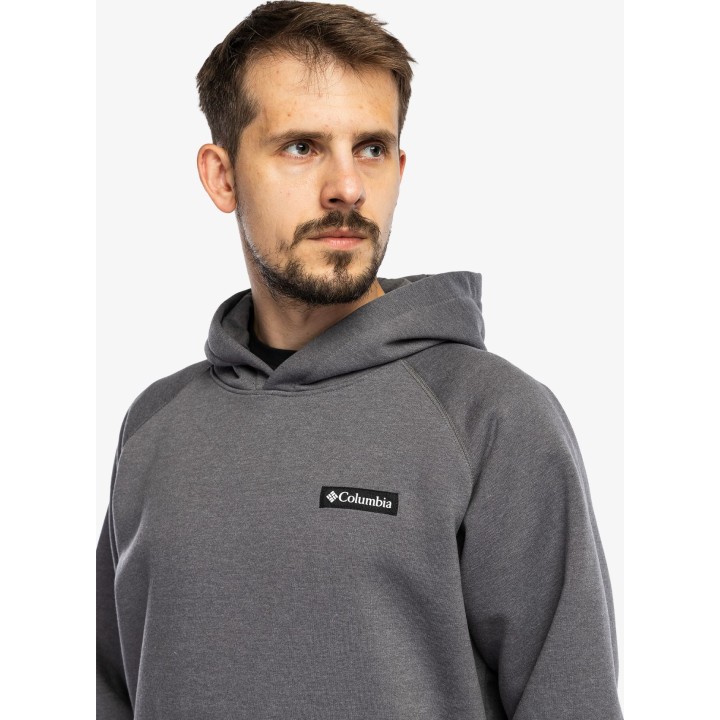 Sudadera con capucha Columbia Dry Creek Heavyweight, color gris ciudad jaspeado, talla L