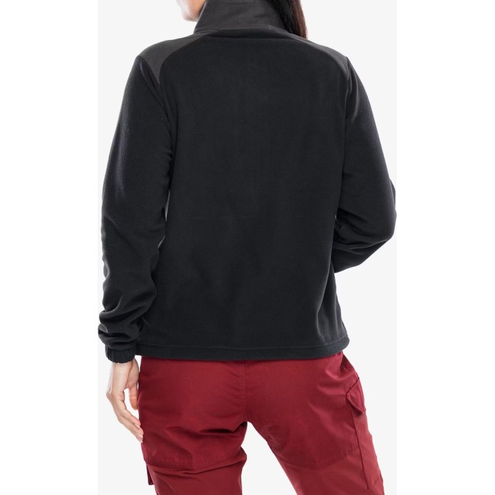 Sudadera con capucha de forro polar Fjällräven Vardag Lite para mujer, negra/gris oscuro, talla S