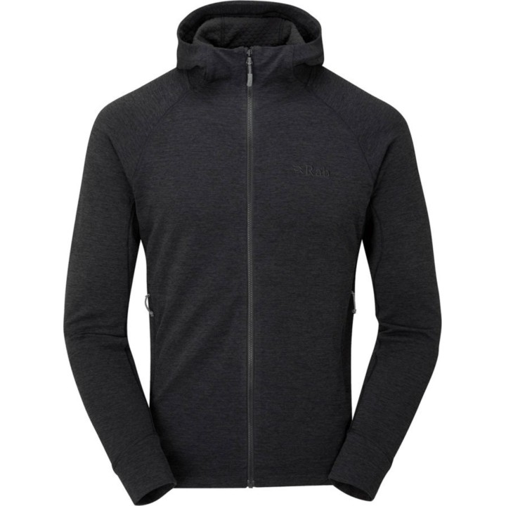 Sudadera con capucha ligera Rab Nexus para hombre, negra, talla XL