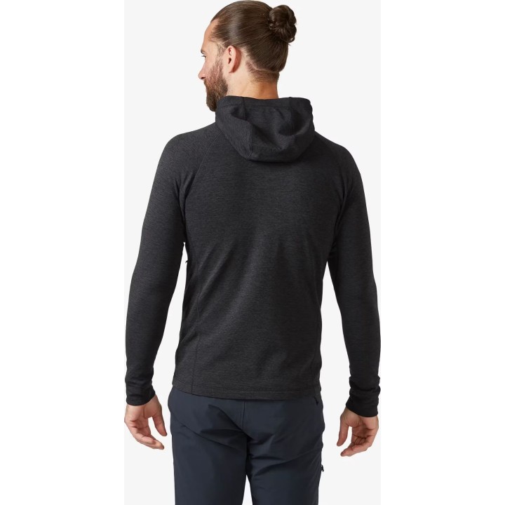 Sudadera con capucha ligera Rab Nexus para hombre, negra, talla XL