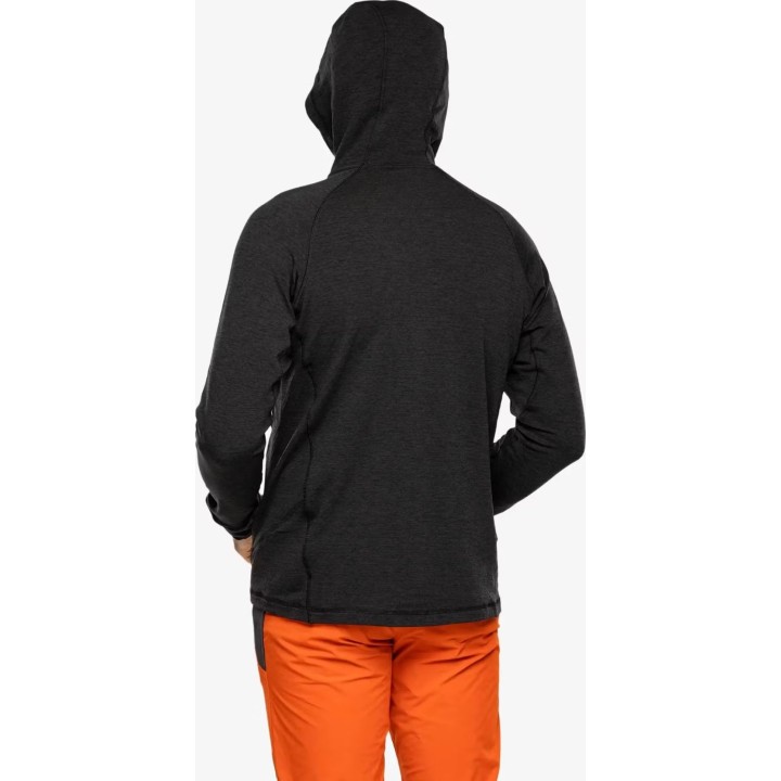 Sudadera con capucha ligera Rab Nexus para hombre, negra, talla XL