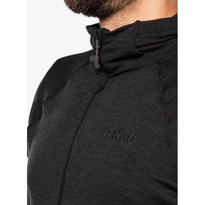 Sudadera con capucha ligera Rab Nexus para hombre, negra, talla XL