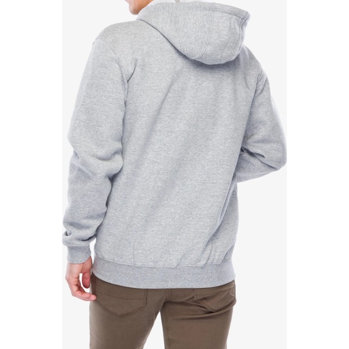 Sudadera con capucha y cremallera completa Carhartt de peso medio, color gris jaspeado