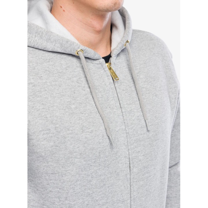 Sudadera con capucha y cremallera completa Carhartt de peso medio, color gris jaspeado