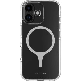 Capa traseira transparente DropTec Decoded: Capa protetora para iPhone 17 compatível com MagSafe (transparente)