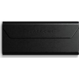 Estuche para gafas Satechi FindAll - Estuche de piel vegana con localizador compatible con Apple Find My (Negro)