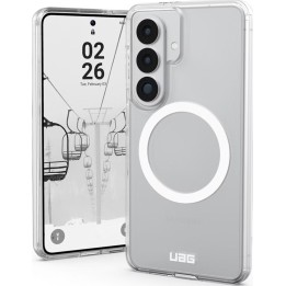 Capa UAG Scout Clear Magnet com módulo magnético integrado para Samsung Galaxy S26+ (Gelo/Branco)