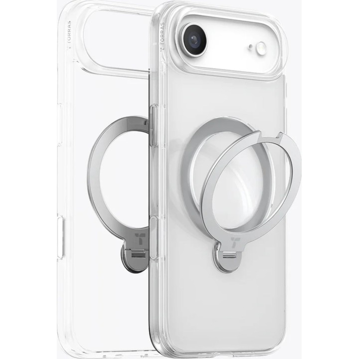 TORRAS Ostand Spin - iPhone Air Case Compatible with MagSafe (Clear)