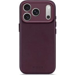 Decoded D26IPO17PMBC1DY Leder-Backcover für iPhone 17 Pro Max, Dunkelrubin