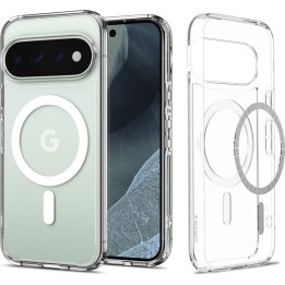 Capa traseira Spigen Ultra Hybrid MagFit transparente/branca para Google Pixel 11 Pro XL