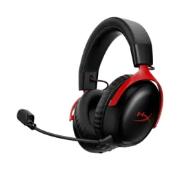 Headset gamer sem fio Hyperx Cloud III S (preto e vermelho)