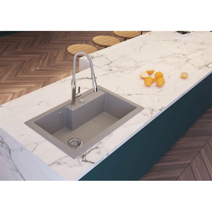 Fregadero DEANTE Eridan (ZQE_S10B) granito, 1 cámara 80x50 cm