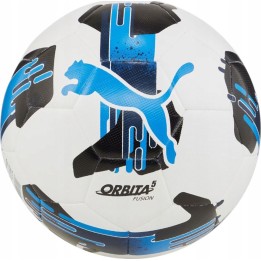 Bola de futebol Puma Orbita 5 Fusion 084331-05, tamanho 4, branca, preta, azul