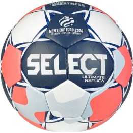 Balle de handball Select Ultimate Euro Man 154148 0 (réplique) - blanc-bleu marine-orange, taille 0