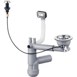 Siphon für 1-Becken-Granitspüle – Platzsparend