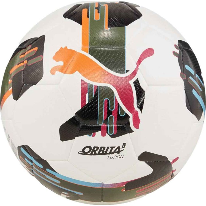 Puma Orbita 5 Fusion 147774 5 fútbol - blanco-naranja-negro 84331 01 talla 5