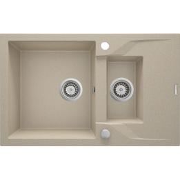 Granitspüle mit 1,5 Becken und Abtropffläche