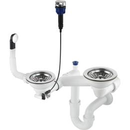 Siphon pour évier en granit à 1,5 et 2 cuves - Gain de place
