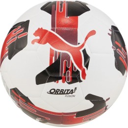 Puma Orbita 5 Fusion 147900 5 de fútbol - blanco-rojo-negro 84331 04, talla 5