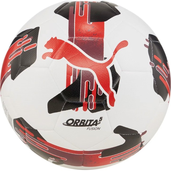 Puma Orbita 5 Fusion 147900 5 de fútbol - blanco-rojo-negro 84331 04, talla 5