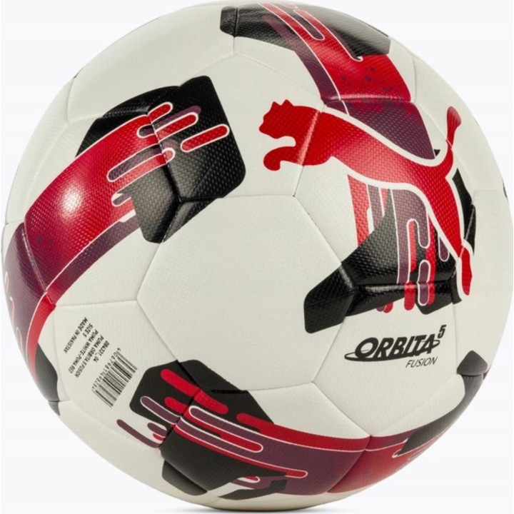 Puma Orbita 5 Fusion 147900 5 de fútbol - blanco-rojo-negro 84331 04, talla 5