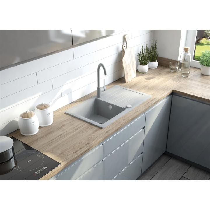 Fregadero DEANTE Zorba ZQZ_T113 1 cubeta, granito 76x44 cm