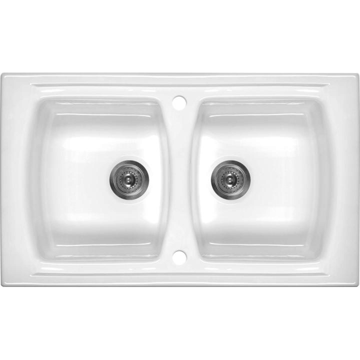 Lavello in ceramica a due vasche