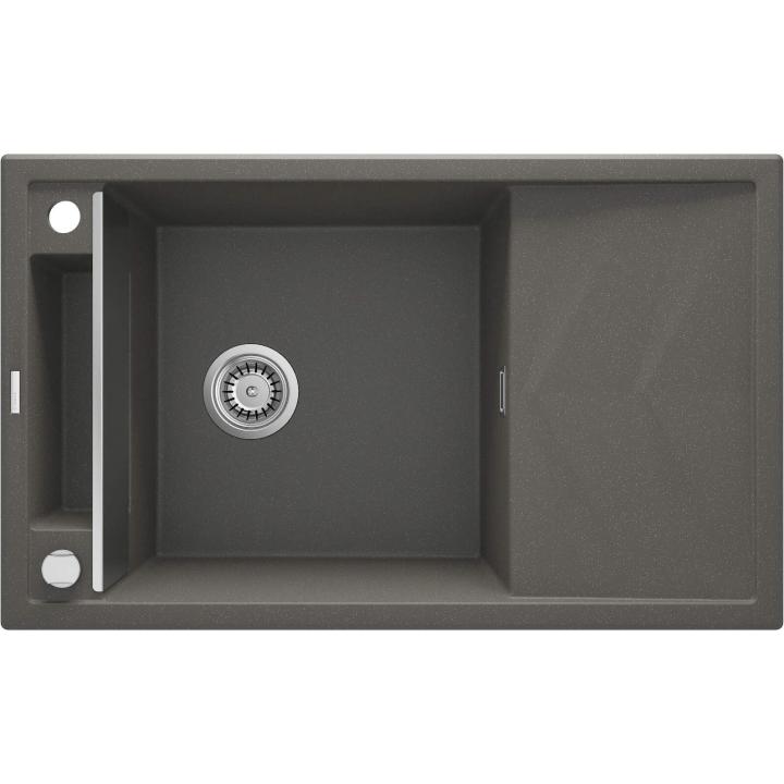 Lavello magnetico in granito a una vasca con scolapiatti