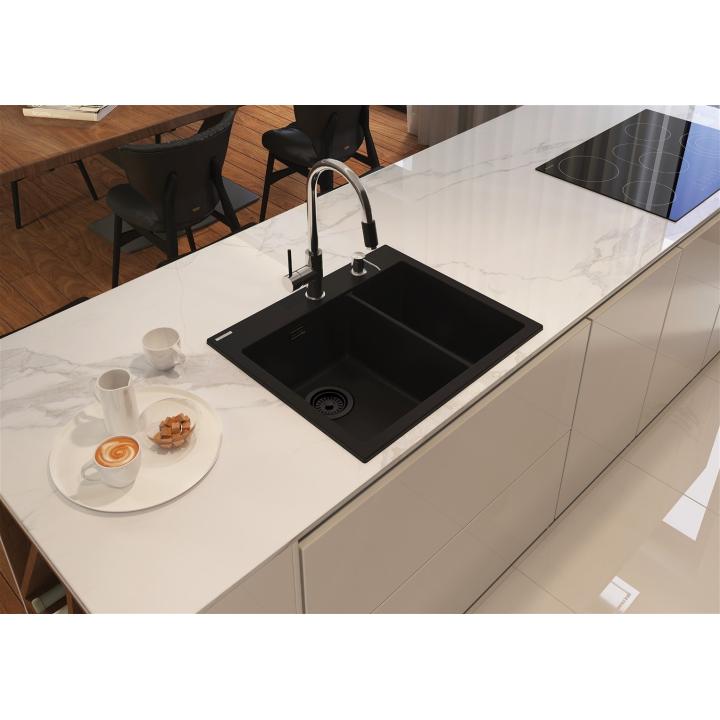 Fregadero DEANTE Eridan (ZQE_N503) granito, 1,5 câmara 60x52 cm