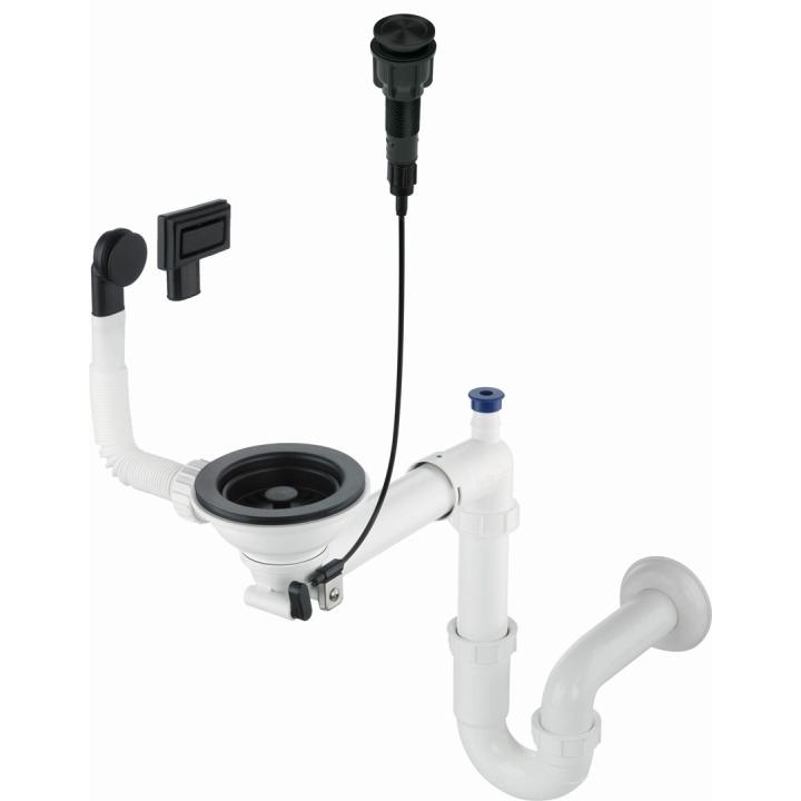 Siphon pour évier en granit à une cuve - Gain de place