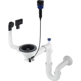 Sifon DEANTE Space-Saver (ZXYN972) pour réfrigérateurs en granit de 1 seno Blanc, Noir