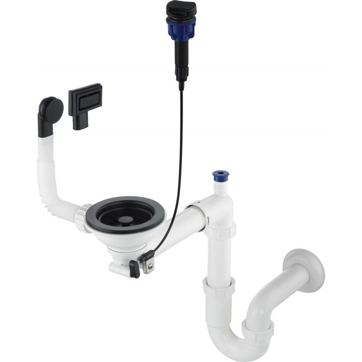 Sifon DEANTE Space-Saver (ZXYN972) pour réfrigérateurs en granit de 1 seno Blanc, Noir