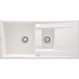 Granitspüle mit 1,5 Becken und Abtropffläche