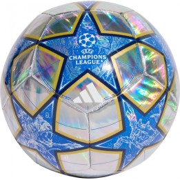 Bola de futebol Adidas UCL Training 151213 5 25/26 para a fase de grupos - prateada/azul JP1549, tamanho 5