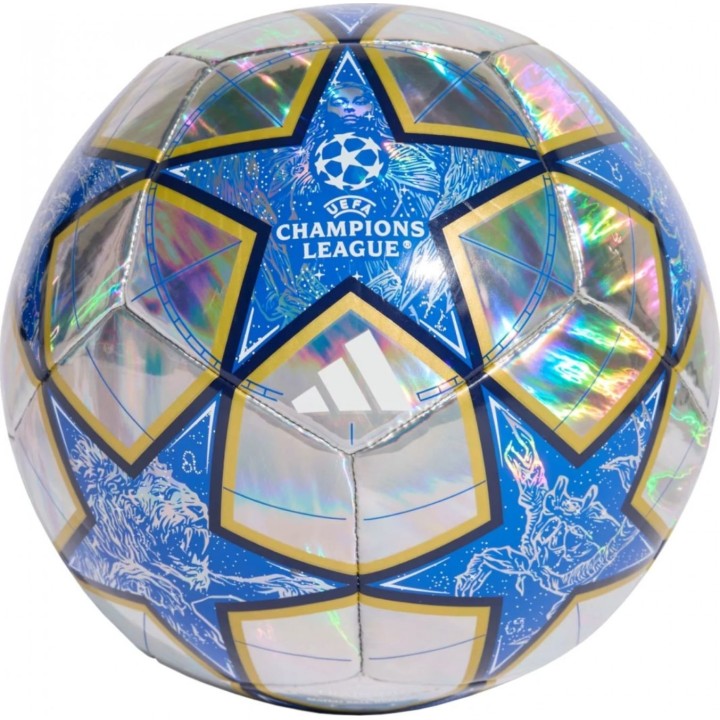 Adidas UCL Training 151213 5 25/26 Liga-Phase Foil-Fußball – silber/blau JP1549 Größe 5