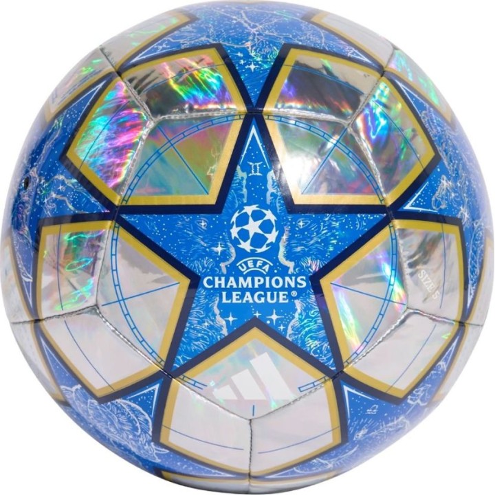 Adidas UCL Training 151213 5 25/26 Liga-Phase Foil-Fußball – silber/blau JP1549 Größe 5