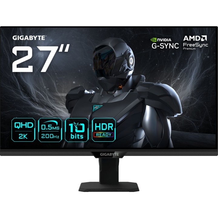 Monitor Gigabyte G27Q20T da 27" QHD 2K IPS, frequenza di aggiornamento 210Hz, tempo di risposta OC 0.5ms, HDR, FreeSync/G-S