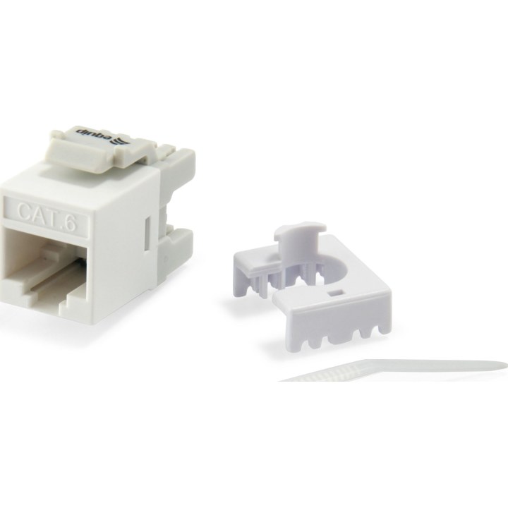 Unshielded Cat.6 Keystone LSA Connector, Slim Type, White, 8 (pcs/pack)