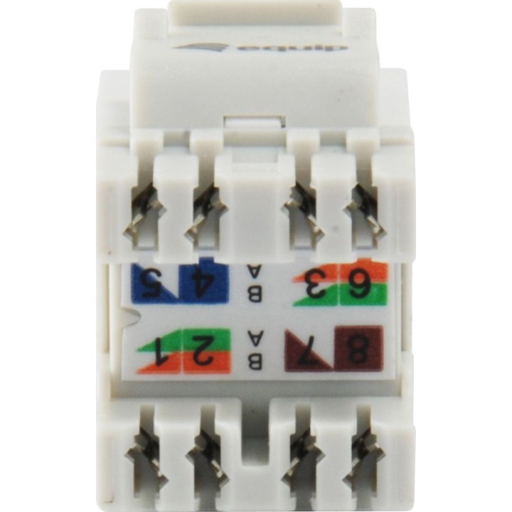 Ungeschirmter Cat.6 LSA Keystone-Stecker, Slim-Typ, Weiß, 8 Stück/Packung