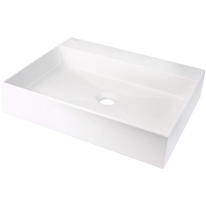Lavabo de encimera de granito con espacio para grifo - 500x400 mm
