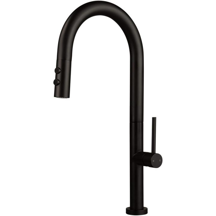 Grifo de cocina con caño extraíble - 2 tipos de chorro