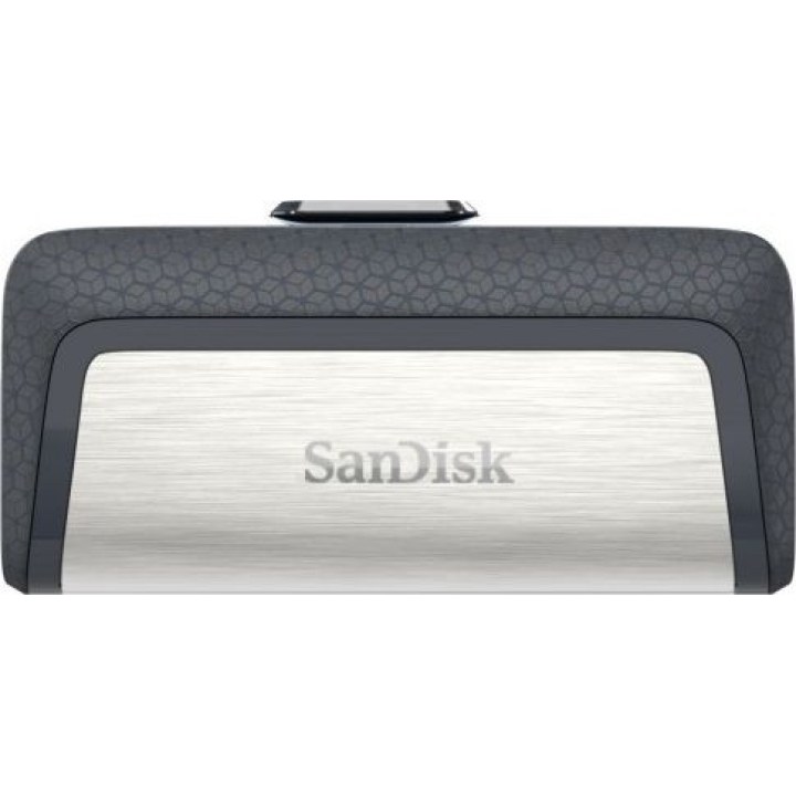 Sandisk Ultra Dual Memoria USB-C y USB-A 128GB - Hasta 150MB/s de Lectura - Diseño Metalico - Color Acero/Negro (Pendrive)