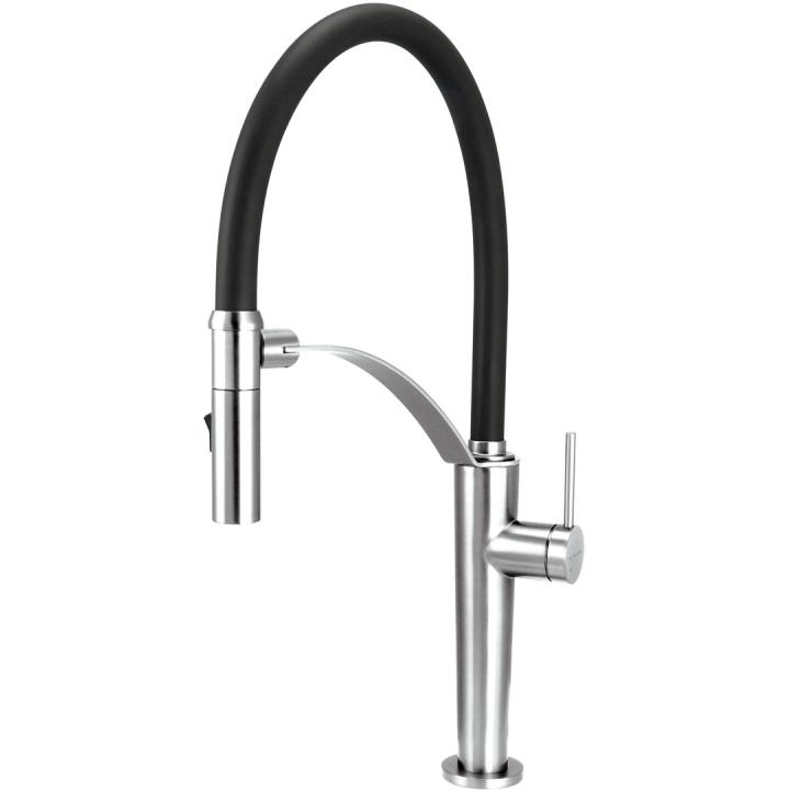 Robinet de cuisine avec bec flexible - 2 types de jet