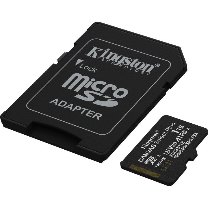 Tarjeta de Memoria Kingston CANVAS Select Plus 1TB microSD XC con Adaptador/ Clase 10/ 150MBs